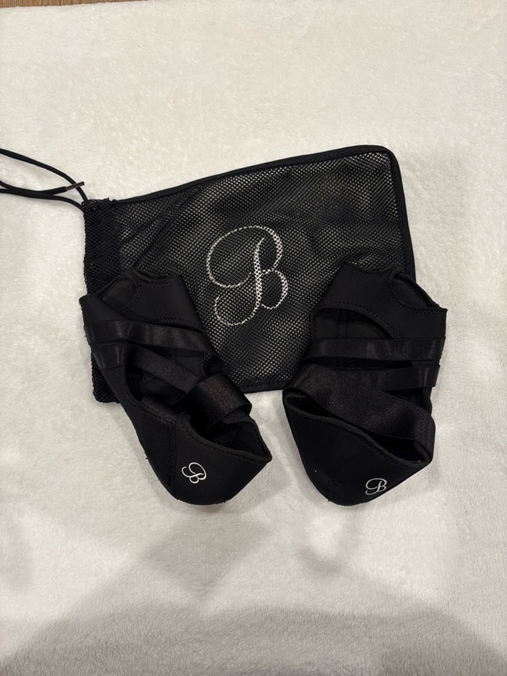 Bombshell Sportswear Black Women's Foldable Athletic Dance Shoes with Carry Bag